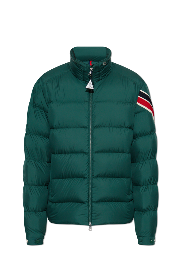 Moncler green bomber jacket deals